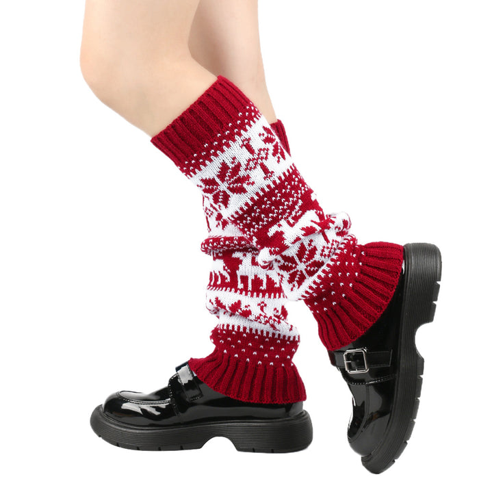 Wholesale Thickened Christmas Snowflake Deer Autumn and Winter Leg Socks JDC-SK-XQ033