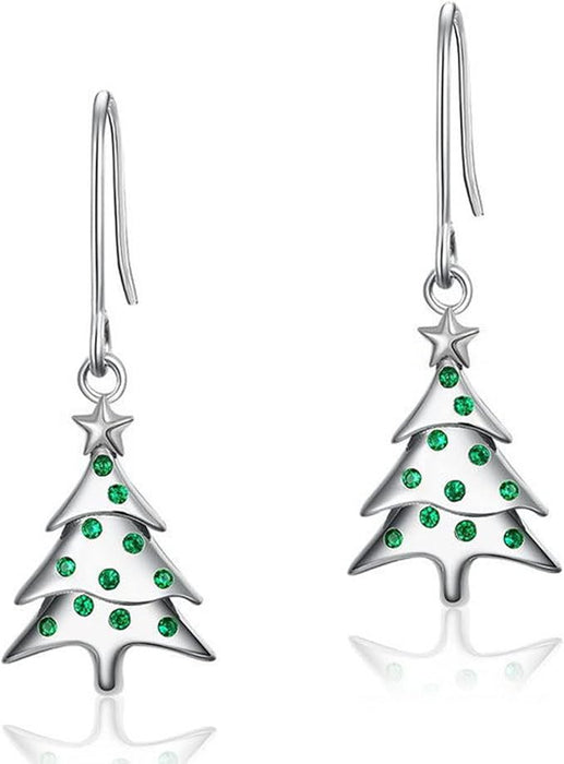 Wholesale Christmas Tree Five-Pointed Star Earring Sweet and Gentle Christmas Earrings