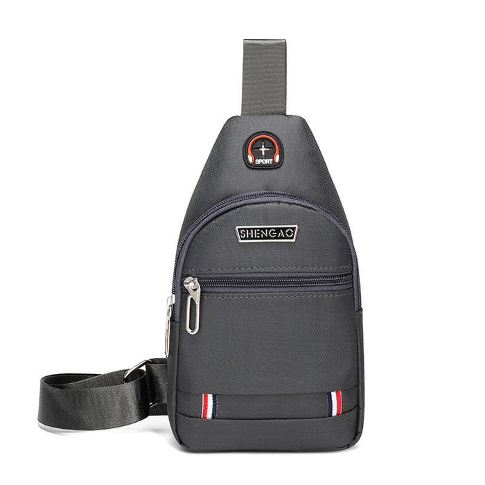 Wholesale Waterproof and wear-resistant men's chest bag shoulder crossbody small backpack three-layer large capacity crossbody bag