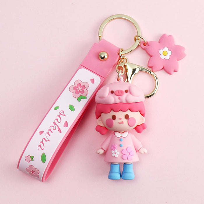 Wholesale PVC Cartoon Cute Doll Keychain JDC-KC-Yid022