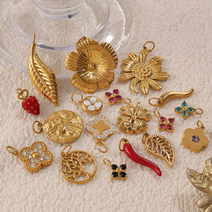 Wholesale DIY Stainless Steel Gold-Plated Necklace Pendant