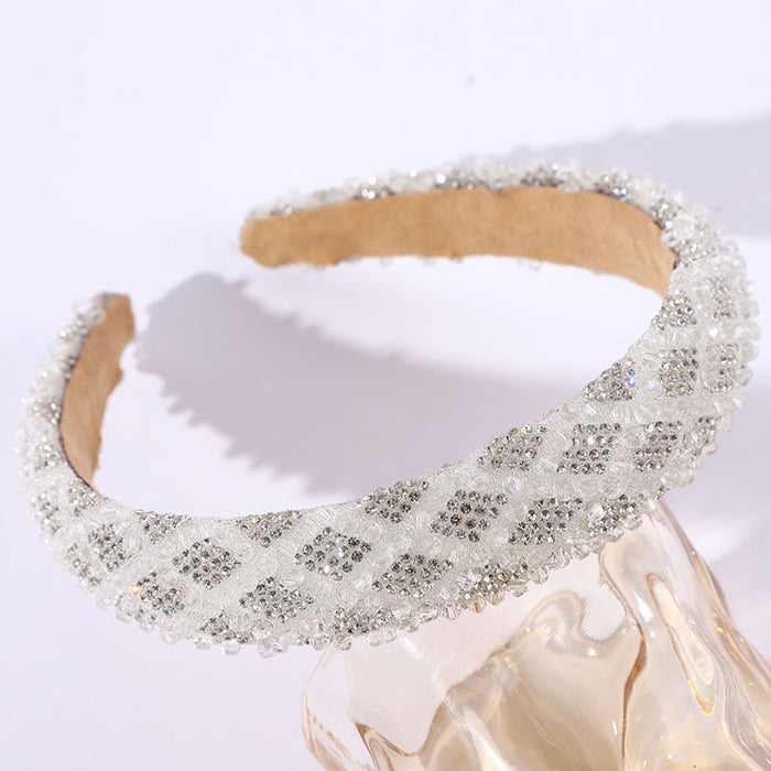 Wholesale Women' s diamond headband retro and versatile ladies evening show temperament headwear