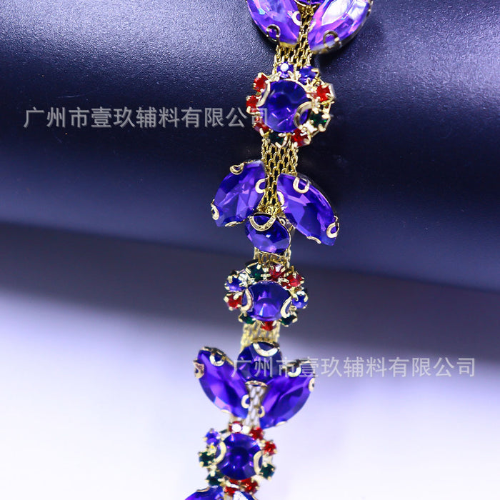 Wholesale Crystal rhinestone chain for DIY clothing accessories and decorations.
