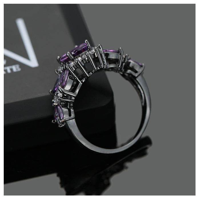 Wholesale Colorful Zircon Copper Ring