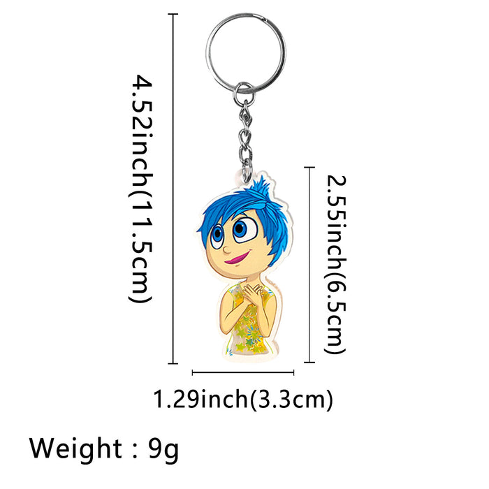Wholesale Cartoon Acrylic Shaker Liquid Sand Keychain