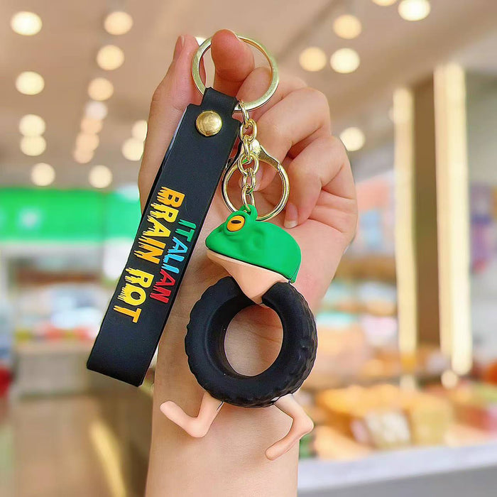 Wholesale Epoxy Resin Wooden Stick Figure Keychain
