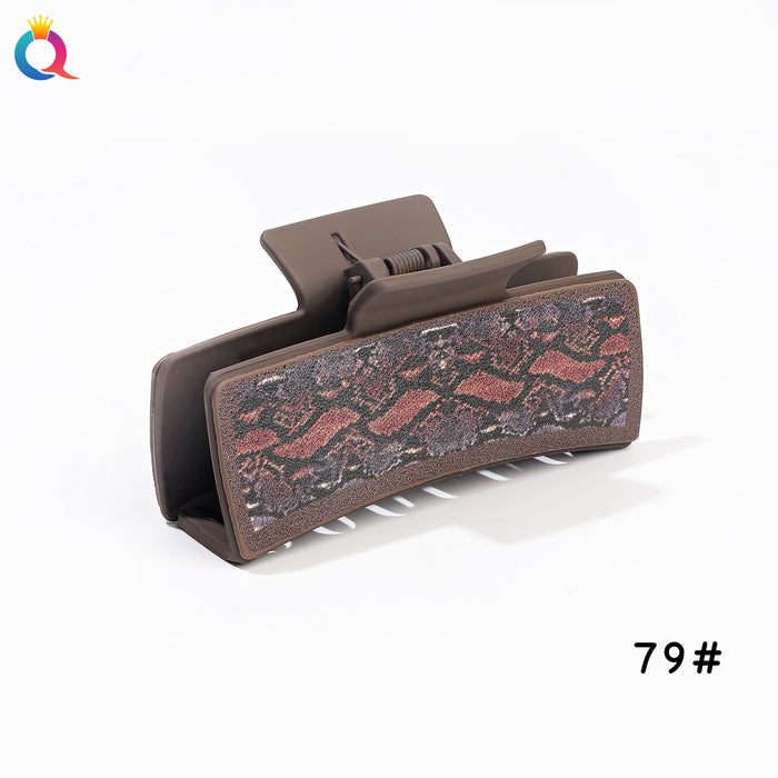 Wholesale  leopard print retro square Hair Clips