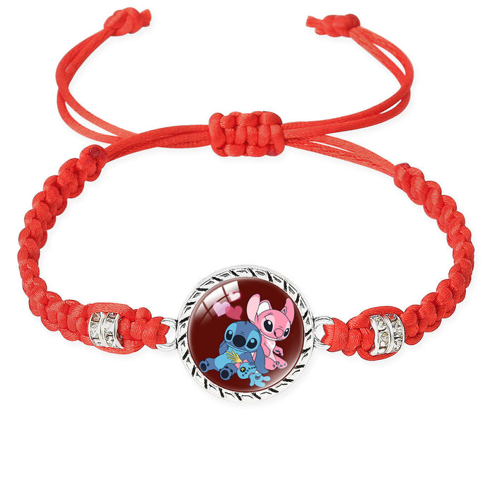 Wholesale Cute cartoon character multi-color woven adjustable bracelet
