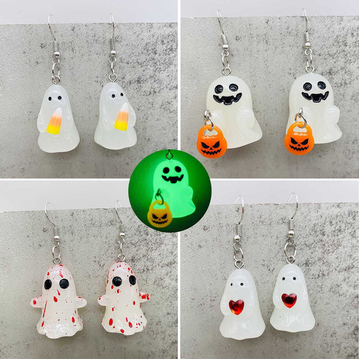 Wholesale  Earrings Ghost Pumpkin Corn Sugar Pendant Necklace  Christmas Jewelry