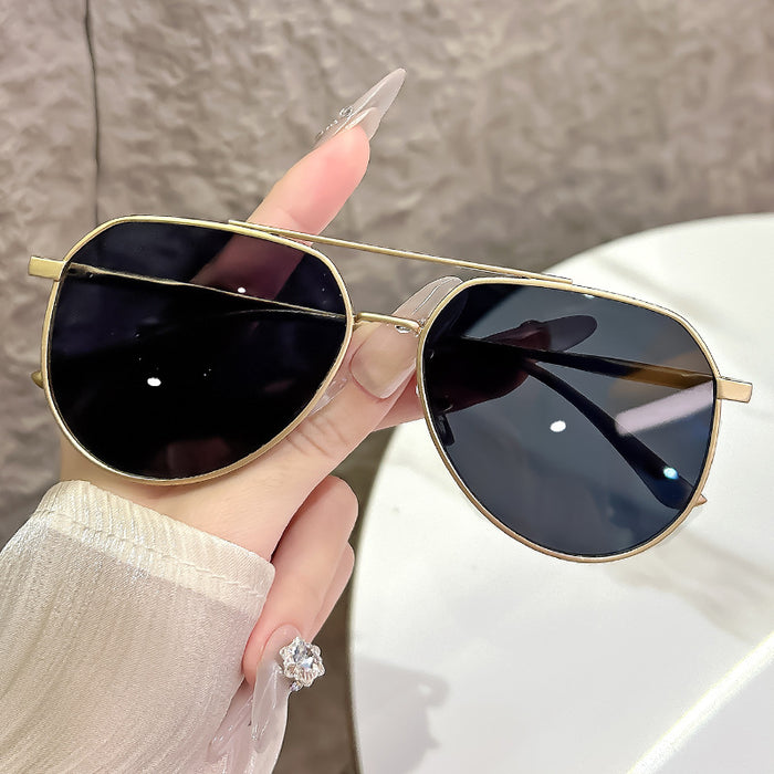 Wholesale Metal Box Retro Metal New Sunglasses Double Beam