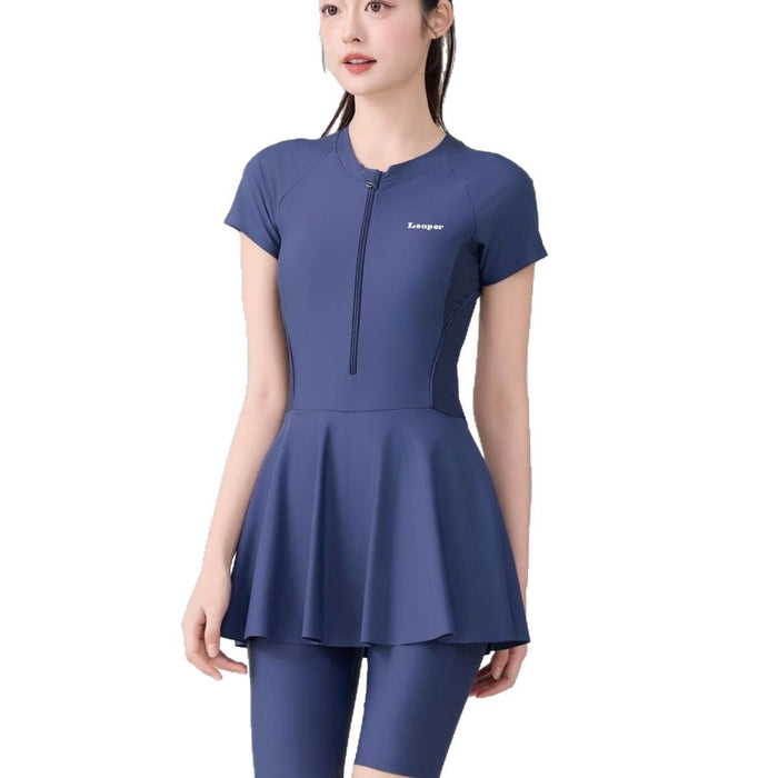 Wholesale Swimsuit Women's Fashion Conjoined Flat-angle Conservative Slim