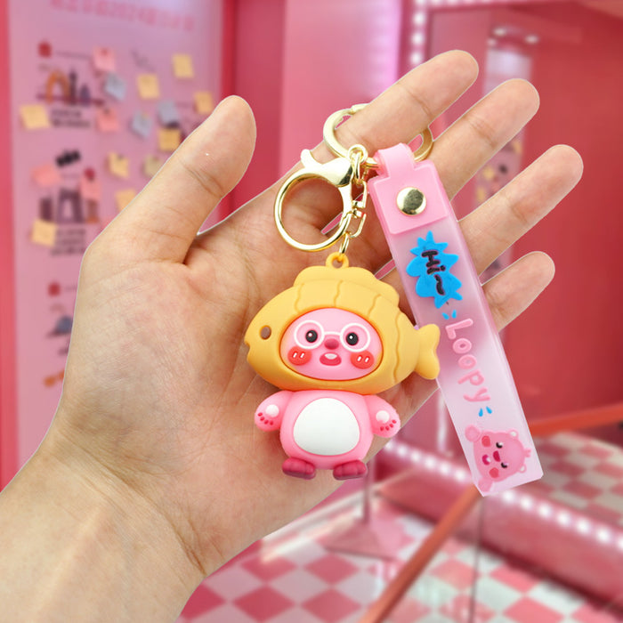 Wholesale Rubber Cartoon Doll Keychain JDC-KC-Yexiang015