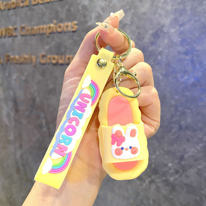 Wholesale Chic Slipper Keychain Metal Keyring Bag Charm MOQ≥2