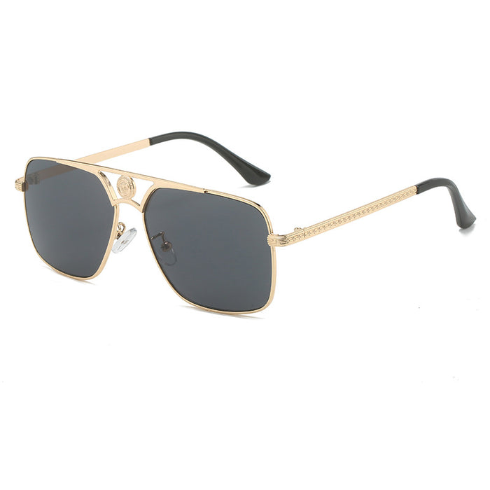 Wholesale Box sunglasses, women's metal frame sunglasses, imitation brand glasses, sunscreen sunglasses