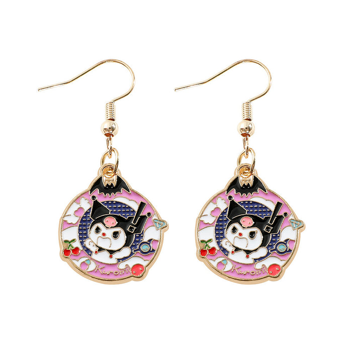 Wholesale Cartoon Cute Alloy Oil Drop Earrings JDC-ES-ShaoH009