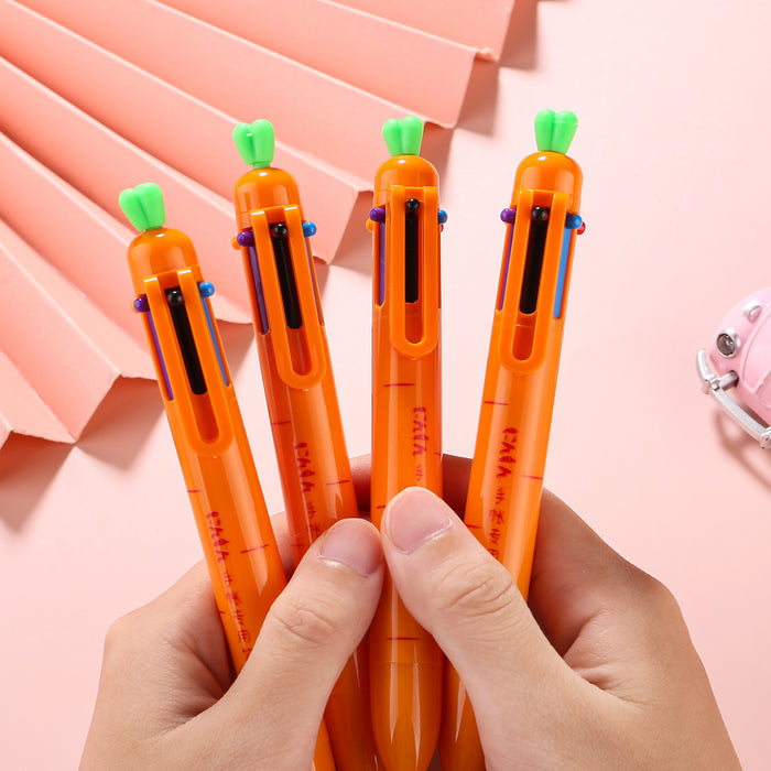 Wholesale Cartoon Carrot 6-Color Bead Pen