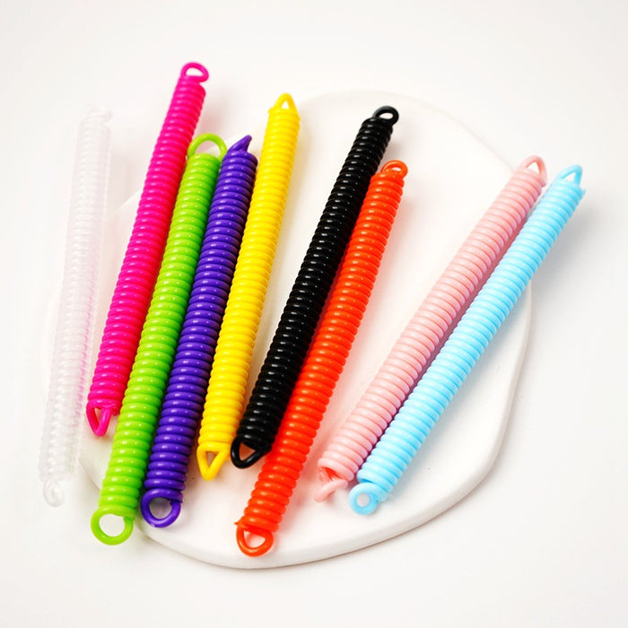 Wholesale Creative retractable elastic rope key chain pendant spring anti-lost bracelet chain ring