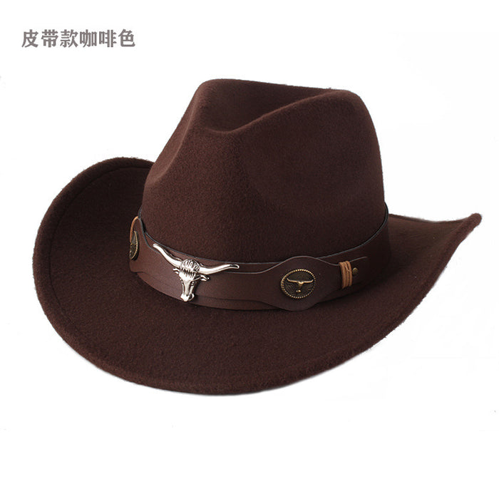 Wholesale Woolen Cowboy Hats for Men and Women Couples JDC-FH-DG017