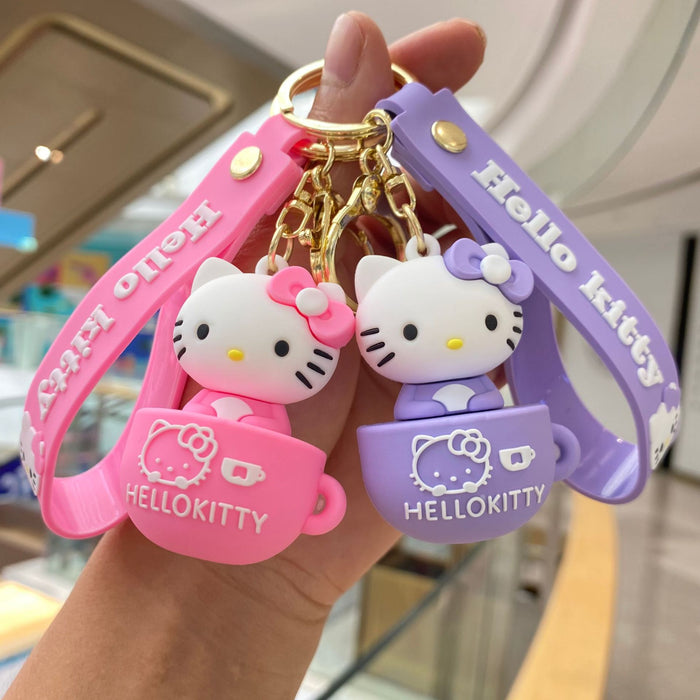 Wholesale Cartoon Cat Cute Doll Silicone Keychains JDC-KC-PengYu002