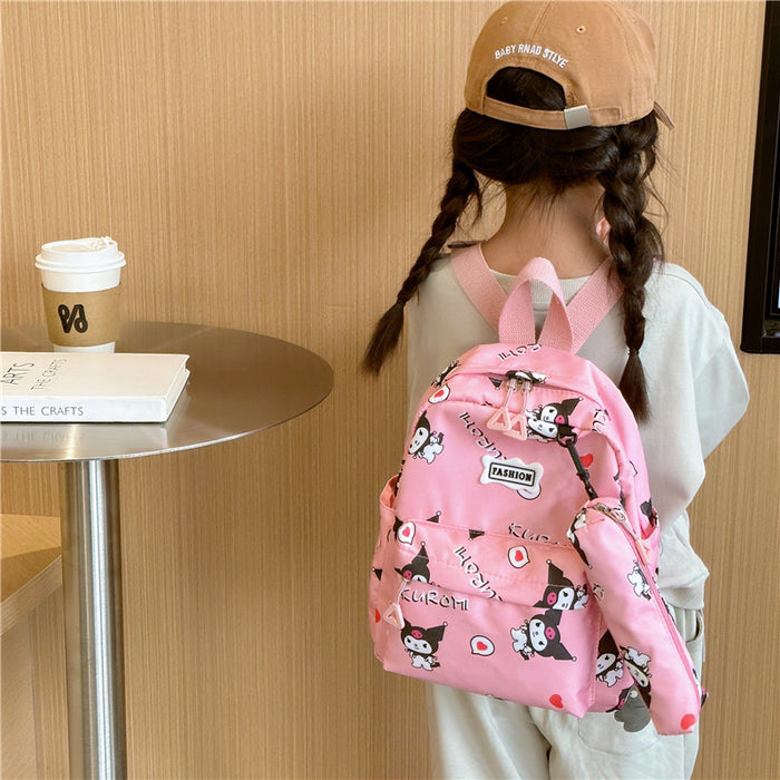 Wholesale Cartoon printed backpack, cute casual graffiti pencil case, small backpack