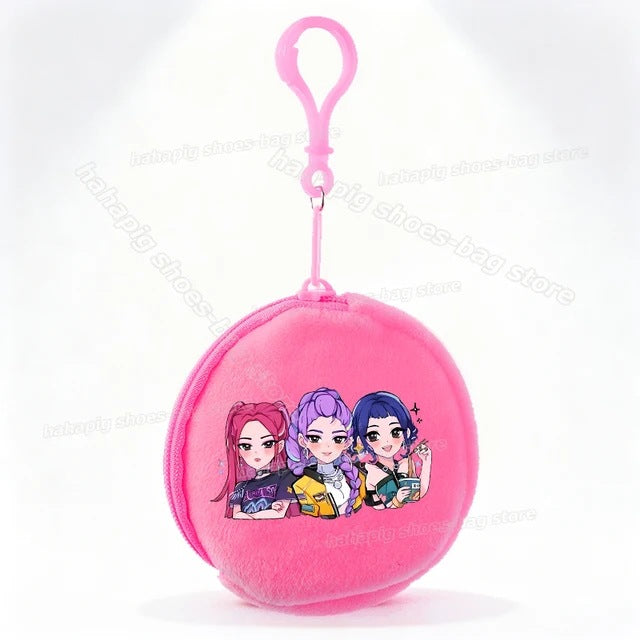 Wholesale Casual Kpop Style Cartoon Coin Purse For Girls Polyester Zipper Wallet Everyday Fashion Accessory Resale Gift