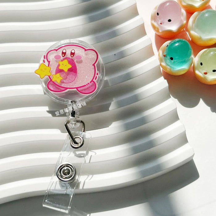 Wholesale Cute Cartoon Retractable Buckle Badge Reels Keychains