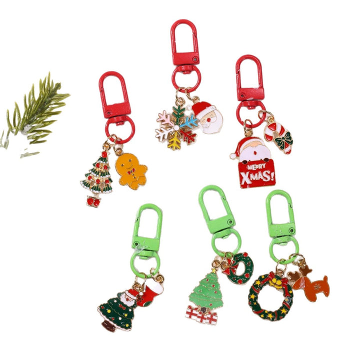 Wholesale  keychain creative cartoon car keychain schoolbag pendant Christmas gift