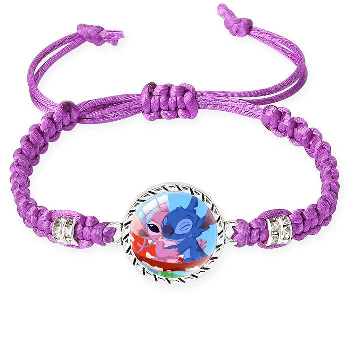 Wholesale Cute cartoon character multi-color woven adjustable bracelet