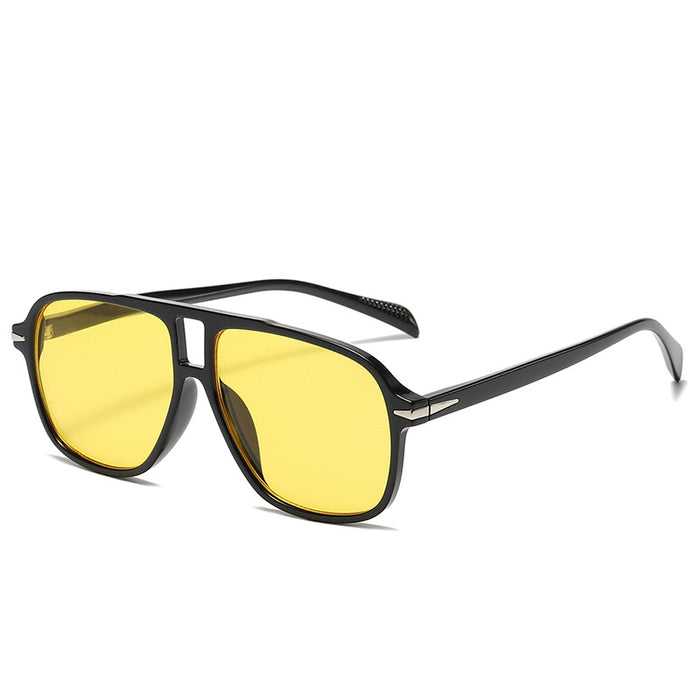 Wholesale Retro Double Bridge Large Frame PC Sunglasses JDC-SG-JieT037