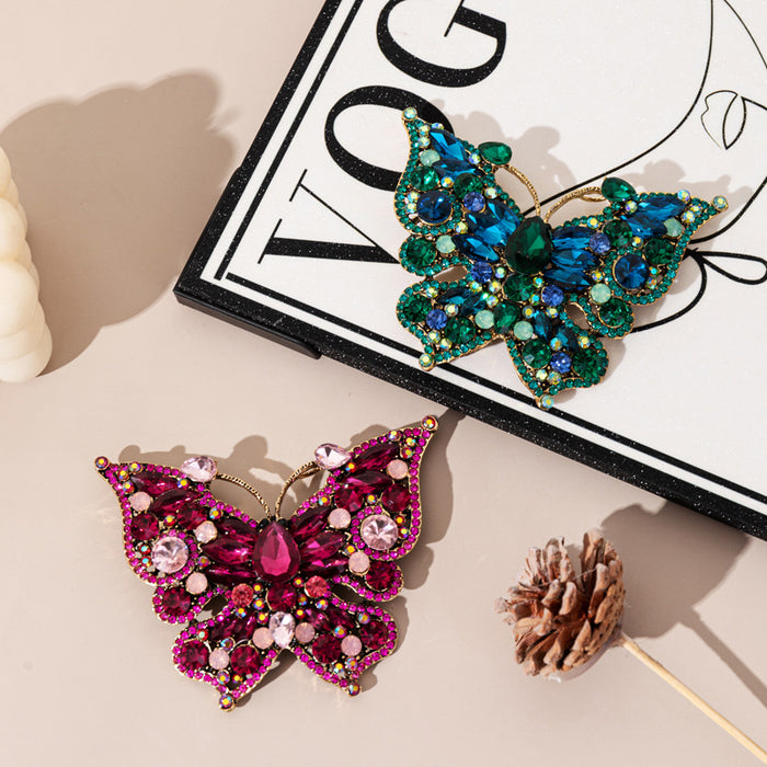 Wholesale Crystal Diamond Butterfly Brooch Badge Pin Clothing Brooch