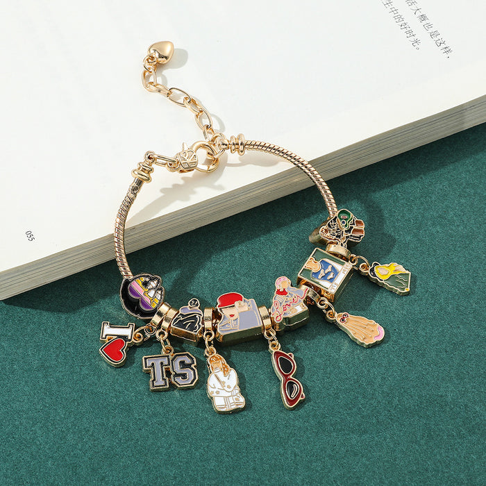 Wholesale Cartoon Star Alloy Beaded Bracelet JDC-BT-ZhuoS007