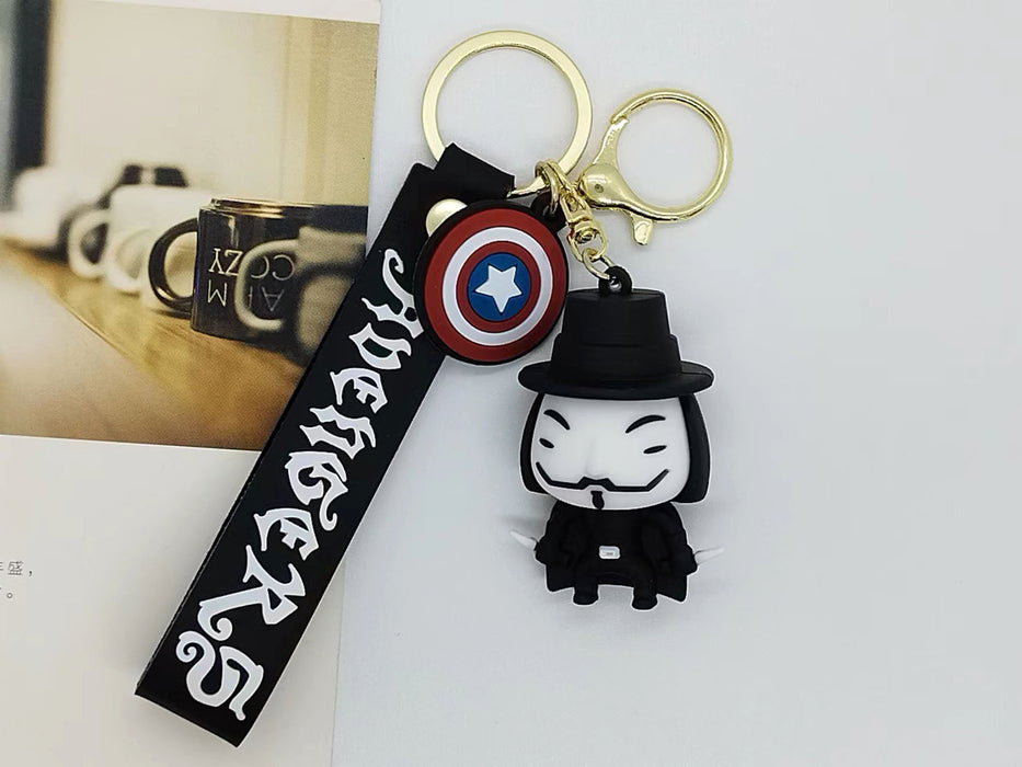 Wholesale New Creative Cartoon  Clown Keychain Pendant Bag Car Keychain Accessories Gift