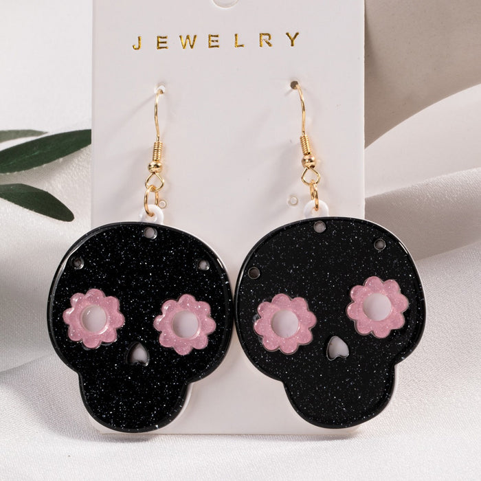 Wholesale Acrylic Funny  Earrings Ghost Skull Magic Hat Earrings Pendants Earrings