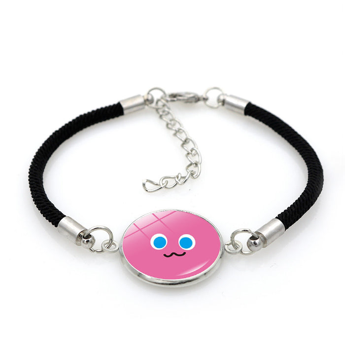 Wholesale Fan support bracelet does not fade women' s hand jewelry star five ball expression package braided bracelet gift