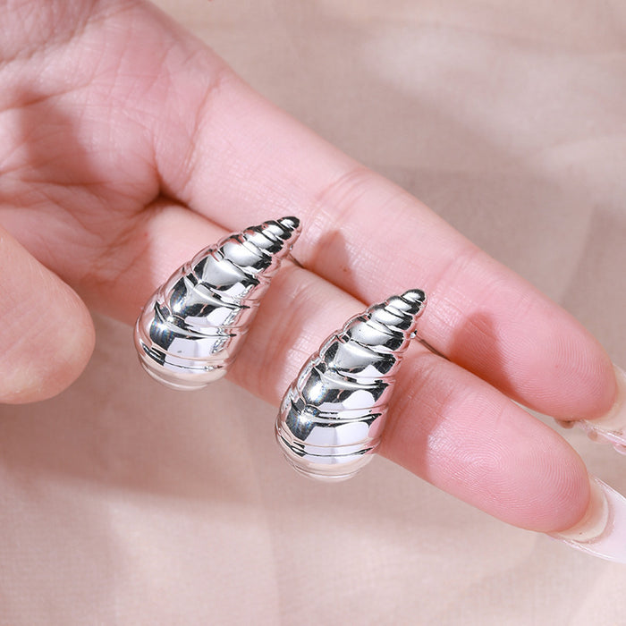 Wholesale Gold and silver earrings for women teardrop-shaped earrings