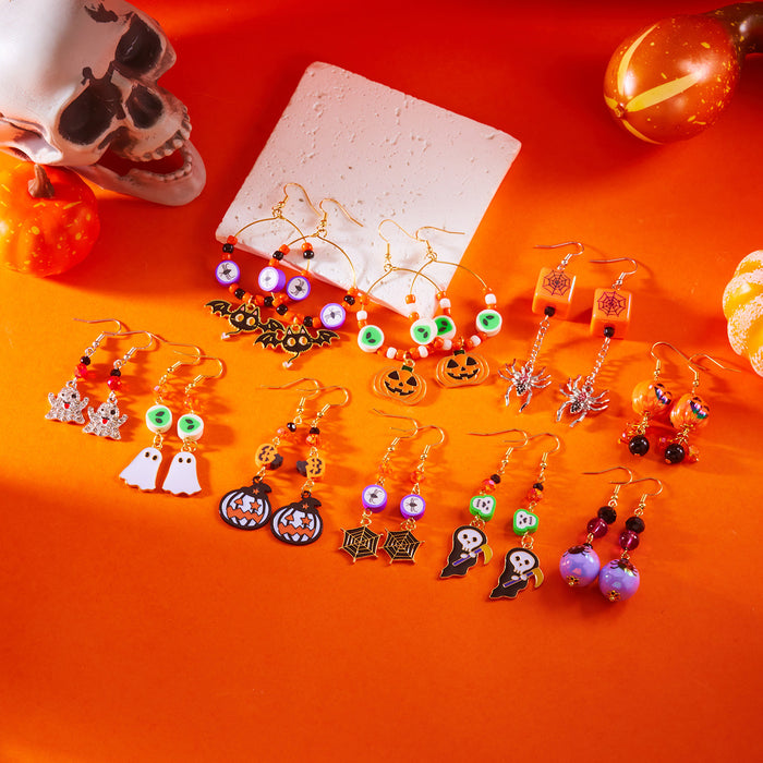 Wholesale  cartoon earrings cute funny creative ghost bat acrylic earrings