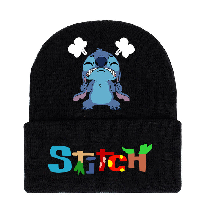 Wholesale Autumn and Winter Warm Cartoon Printed Knitted Hat JDC-FH-WuDuomei014