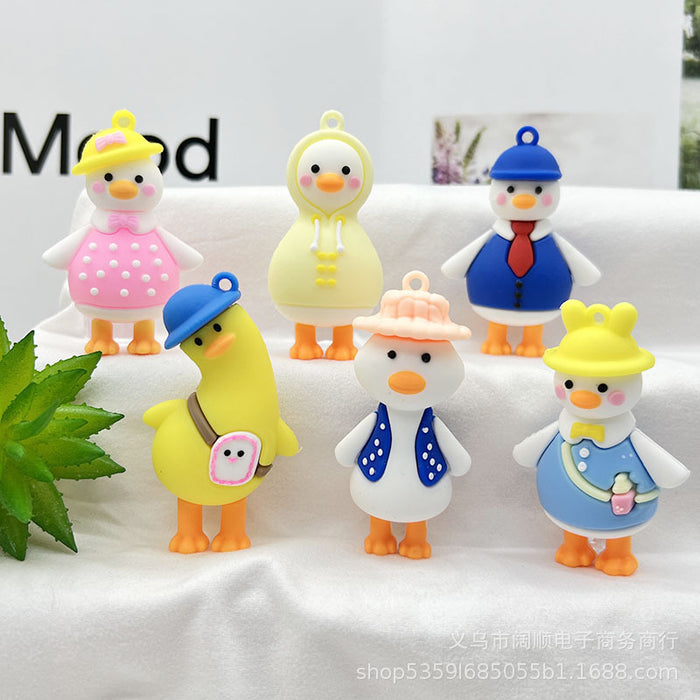 Wholesale Cartoon  Keychain Pendant  Keychain Backpack Duck Keychain Pendant