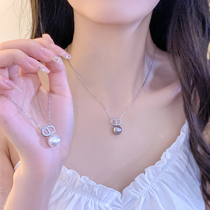 Wholesale Titanium steel pearl necklace pendant, light luxury and versatile