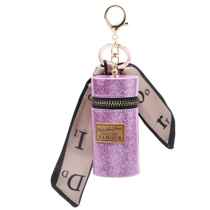 Wholesale Zinc Alloy Leather Lipstick Bag Keychain JDC-KC-DiPN002