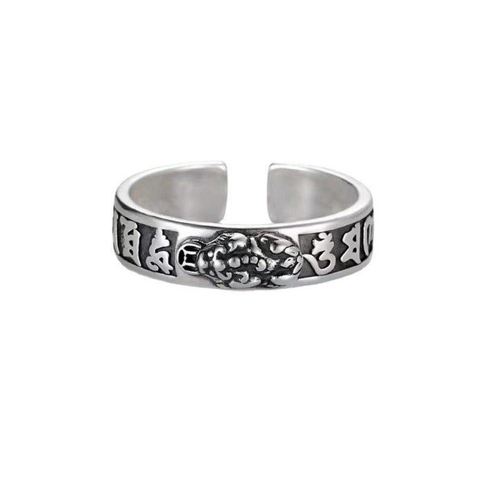 Wholesale Vintage silver Pixiu ring for men