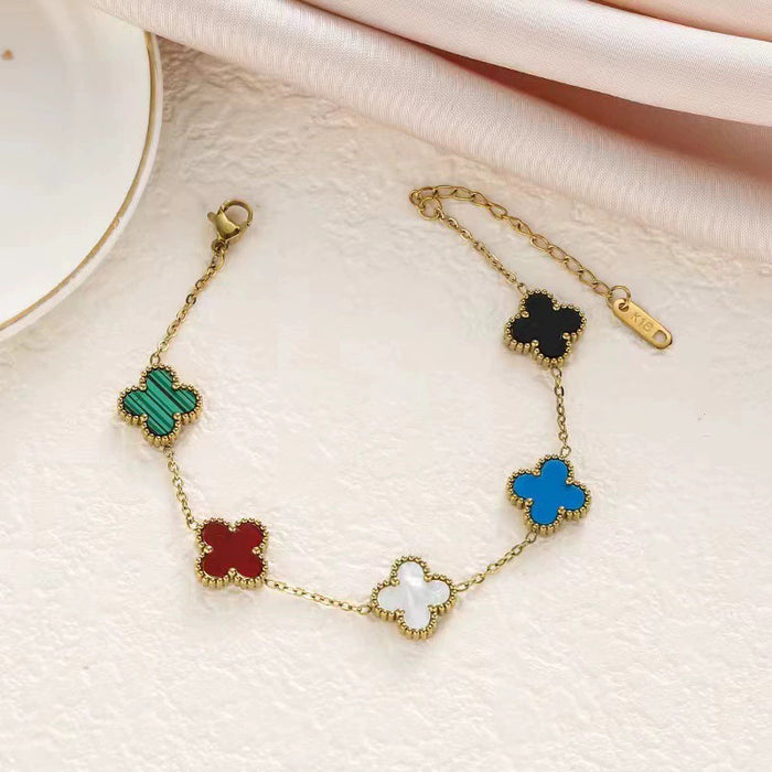 Wholesale Four leaf clover bracelet wholesale jewelry accessories new accessories niche high-end sense