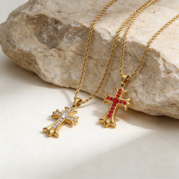 Wholesale Twisted-Chain Necklace with Cross Necklaces