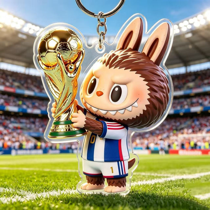 Wholesale World Cup Trendy Theme Acrylic Keychain Soccer Jersey Cartoon Design MOQ≥2