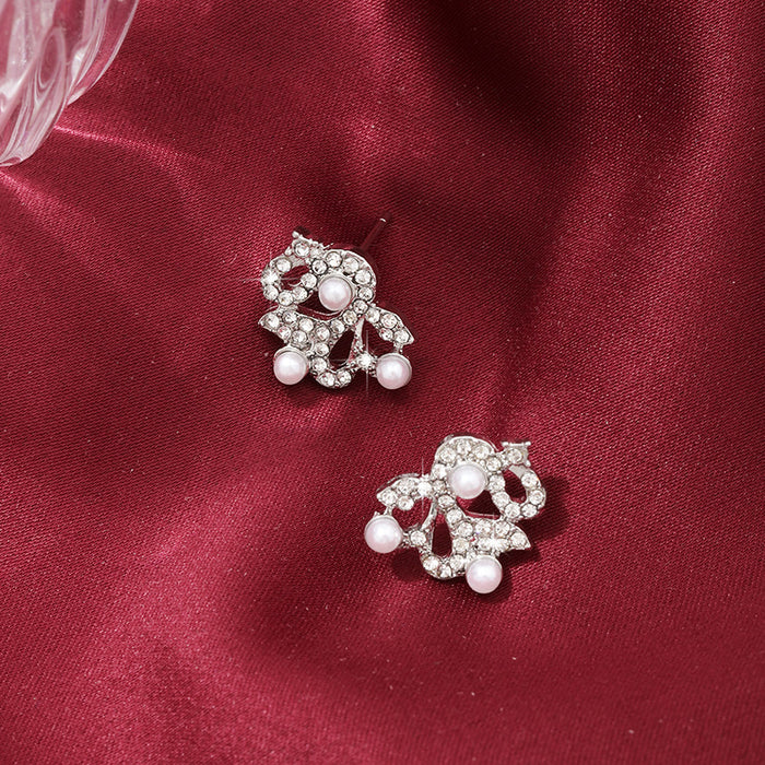 Wholesale New S925 Silver Needle Fashion Sweet Pearl Earrings