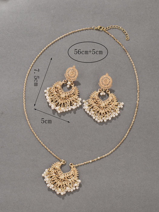 Wholesale Retro Bohemian ethnic style earrings for women exaggerated temperament hollow heart earrings long bell India