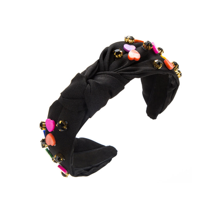 Wholesale Valentine' s Day candy-colored heart-shaped accessory with rhinestones headband