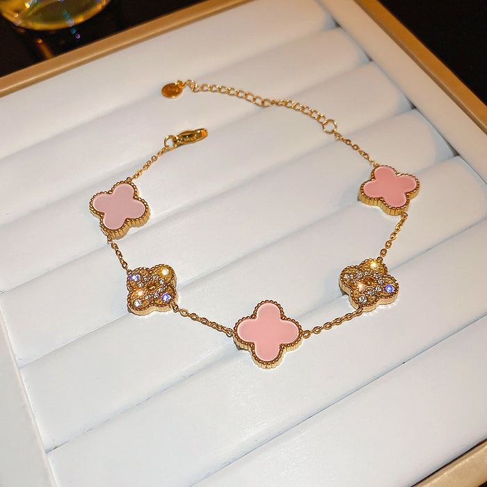 Wholesale lucky four-leaf grass bracelet temperament jewelry design jewelry women