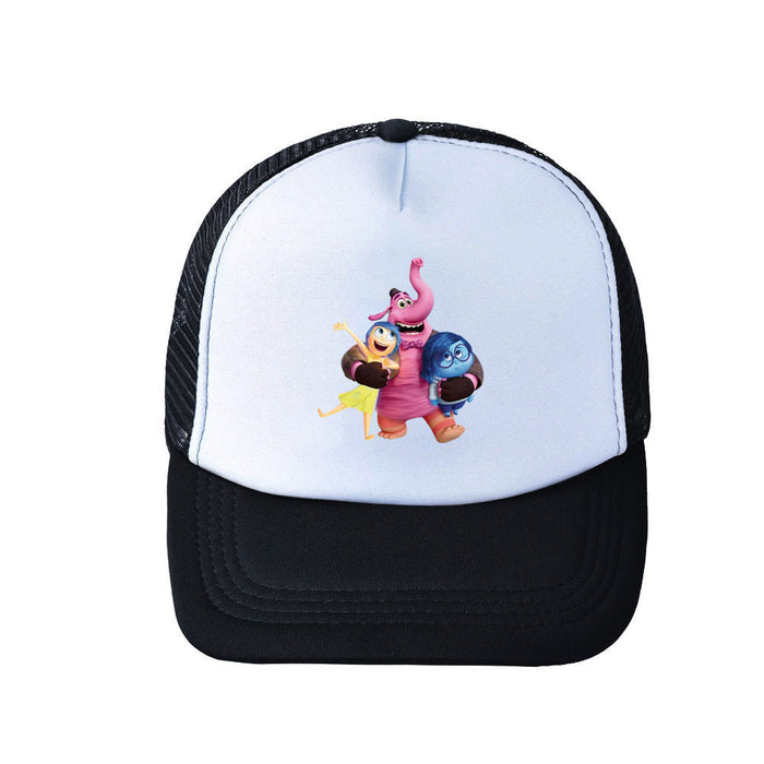 Wholesale Acrylic Cartoon Print Black and White Mesh Cap JDC-FH-WuDuomei010