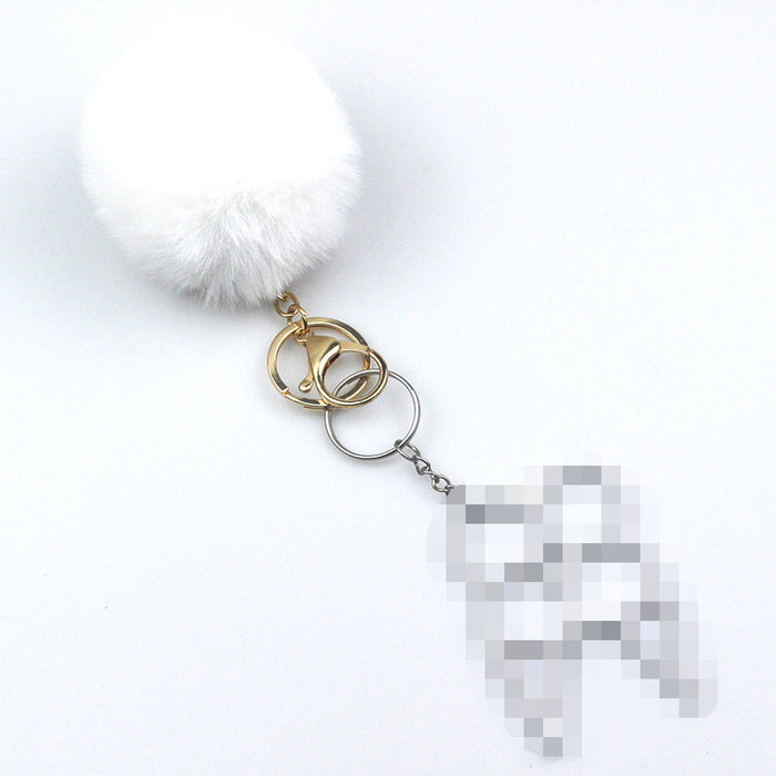 Wholesale 8cm Wool Ball Multifunctional Alloy Keychain 2-piece Set JDC-KC-TouMS073